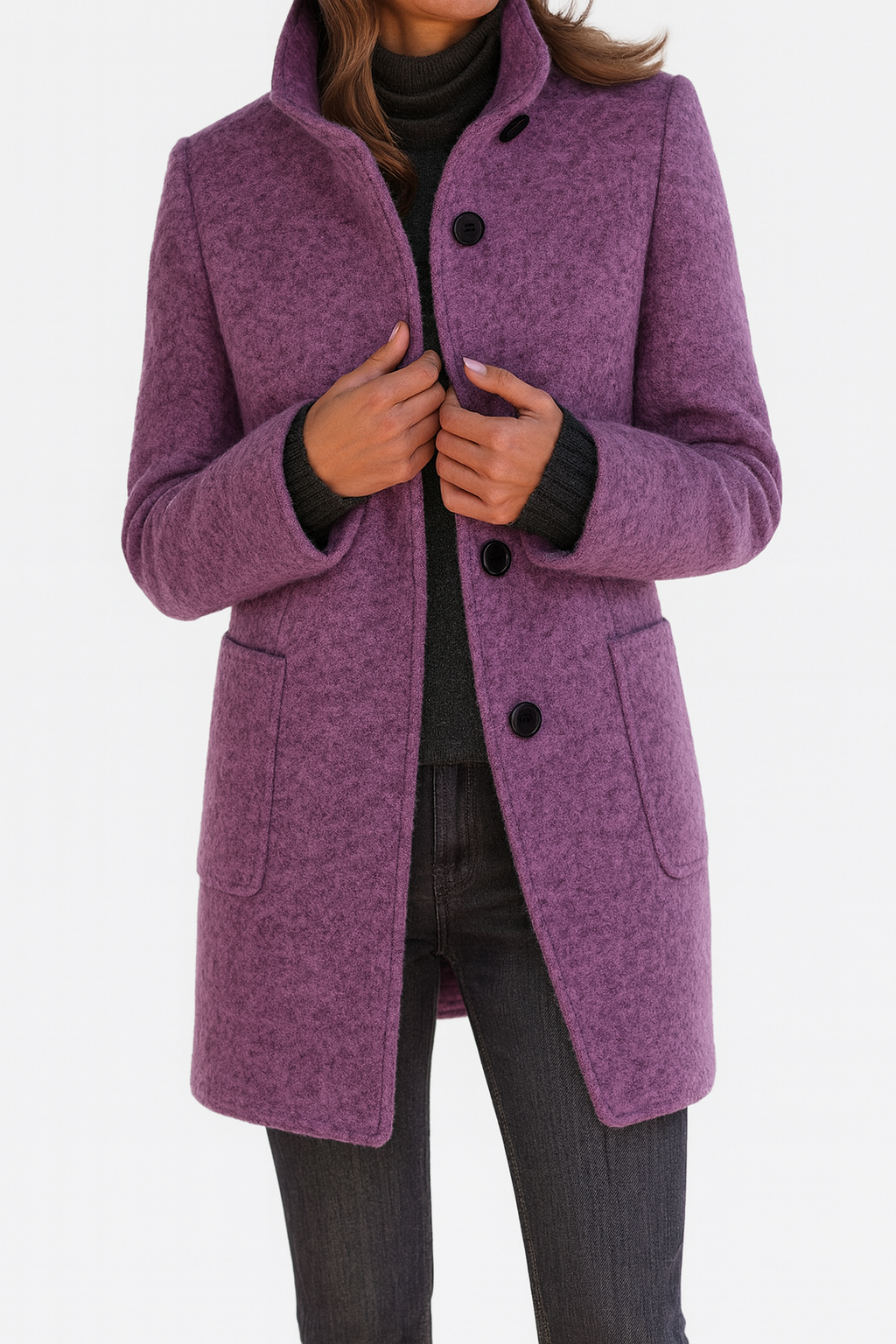 Lidia | High-collar jacket in a wool blend